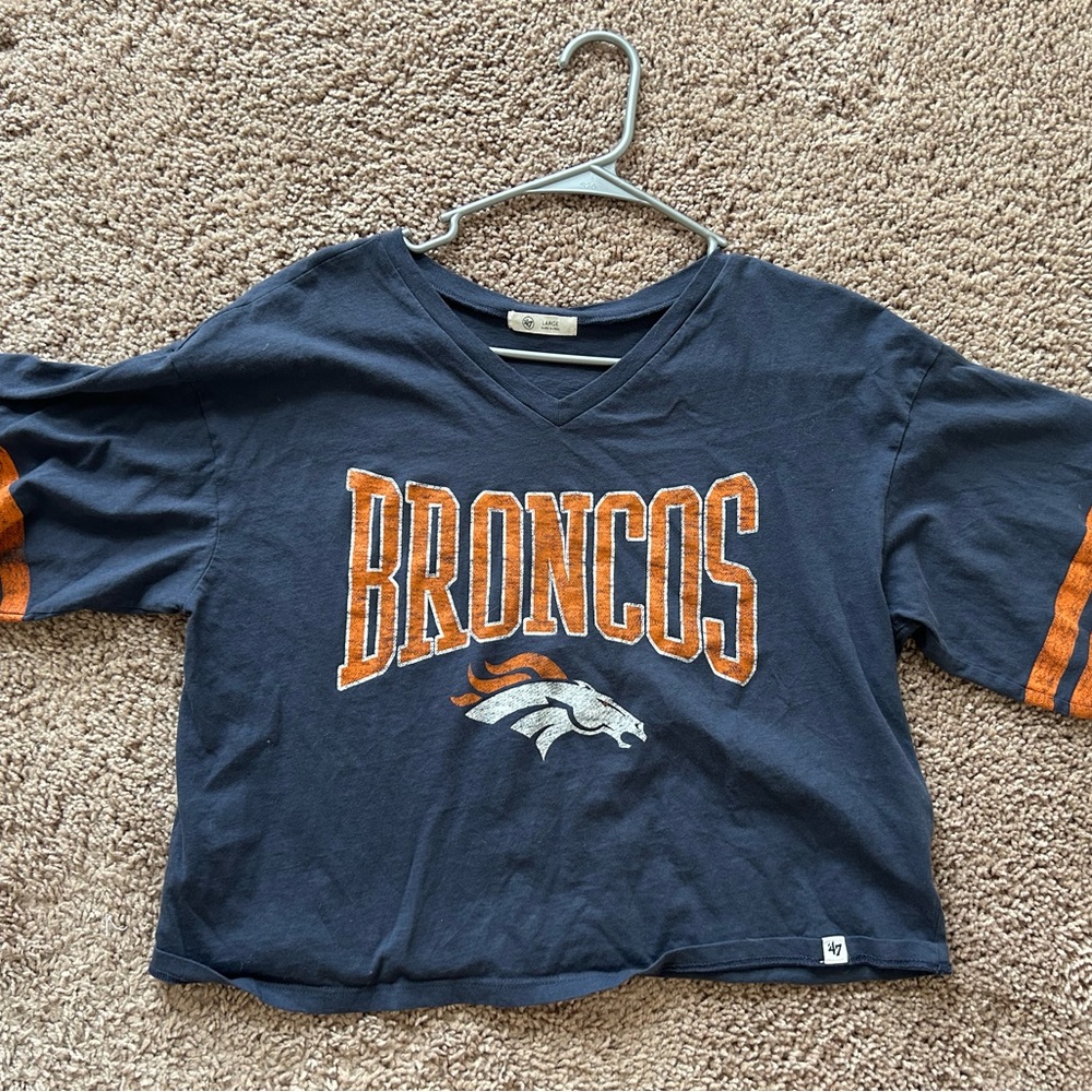 Kids Broncos Navy and Orange Shirt
